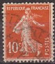 France 1907 Personajes 10 ¢ Naranja Scott 162
